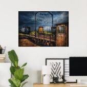 Zug - Auf der Turntable Poster (Heimbüro)