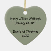 Zug auf Kariertem Urlaub Keepake Ornament (Hinten)