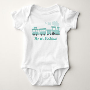 Zug-Auto-Geburtstags-Shirt Baby Strampler