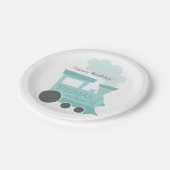 Zug-Auto-PapierTeller Pappteller (Schrägansicht)