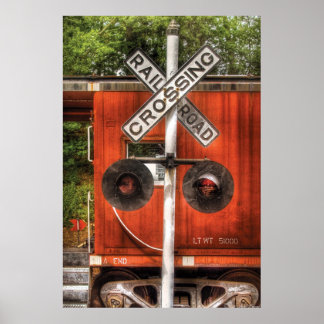 Zug - Bahnübergang Poster