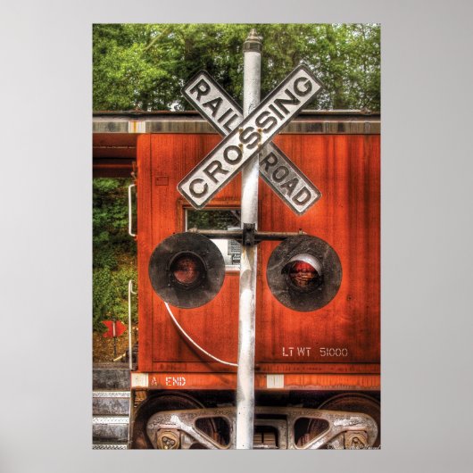 Zug - Bahnübergang Poster (Vorne)