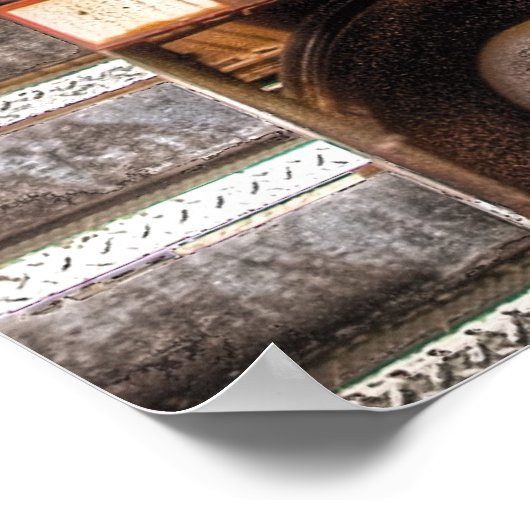 Zug - Bahnübergang Poster (Ecke)