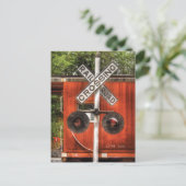 Zug - Bahnübergang Postkarte (Stehend Vorderseite)