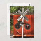 Zug - Bahnübergang Postkarte (Vorne/Hinten)