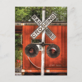Zug - Bahnübergang Postkarte