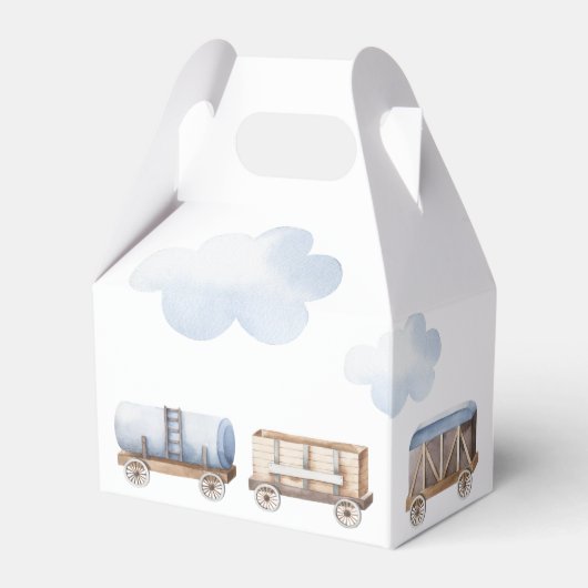 Zug Birthday Chugga Chugga Zwei Gefälligkeitsbox Geschenkschachtel (Rückseite)