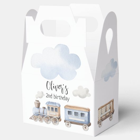 Zug Birthday Chugga Chugga Zwei Gefälligkeitsbox Geschenkschachtel (Geöffnet)