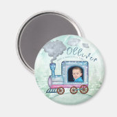 Zug Birthday Chugga Chugga zwei zwei Fotos Magnet (Vorderseite/Rückseite)