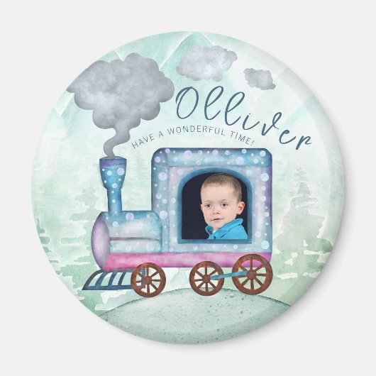 Zug Birthday Chugga Chugga zwei zwei Fotos Magnet (Vorne)