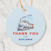 Zug Birthday Circle Runde Tag Chugga Chugga Geschenkanhänger (Vorderseite)