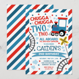 Zug Birthday Einladung Chugga Chugga zwei Zug