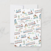 Zug Birthday Einladung Chugga Chugga zwei zwei (Rückseite)