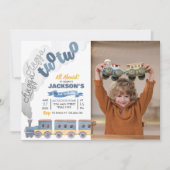 Zug Birthday Einladung Chugga Chugga zwei zwei (Vorderseite)