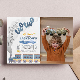 Zug Birthday Einladung Chugga Chugga zwei zwei