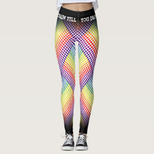 Zug bis du Regenbogen/Schwarz fallen lässt Leggings