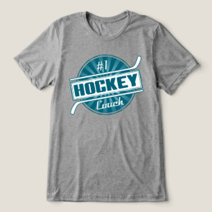 Zug-(blaues) T-Shirt des Hockey-#1 Tri-Blend Shirt