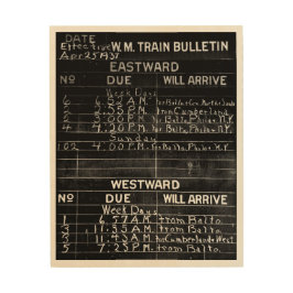 Zug Bulletin 8x10 Holzdruck