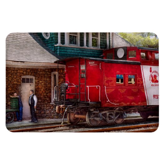 Zug - Caboose - Ende der Strecke Magnet (Horizontal)