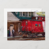 Zug - Caboose - Ende der Strecke Postkarte (Vorne/Hinten)