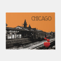 Zug Chicagos CTA Vintagen dem Foto an der