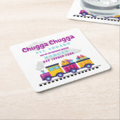 Zug Chugga Choo Cartoon jedes Lebensalter Rechteckiger Pappuntersetzer (angewinkelt)