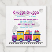 Zug Chugga Choo Cartoon Zweites Geburtstag Geschenkanhänger (Rückseite)