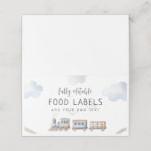 Zug chugga chugga zwei zwei Lebensmitteletiketten Platzkarte (Außenseite Aufgefaltet)