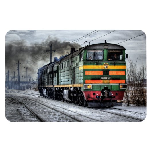 Zug-Dampf-Eisenbahn Steampunk Motor-Schicksal Magnet (Horizontal)
