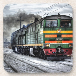 Zug-Dampf-Eisenbahn Steampunk Motor-Schicksal Untersetzer