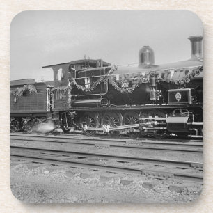 Zug-Dampf-Lokomotiven-Maschine-alt-Eisenbahn-Schie Untersetzer