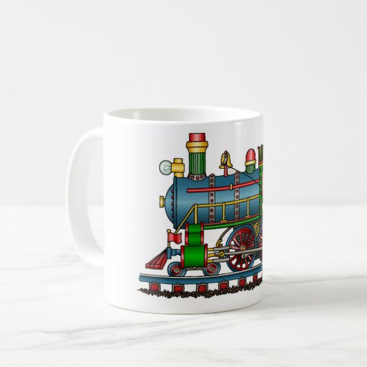 Zug-Dampf-Motor Choo Choo Kaffeetasse (Vorderseite Links)