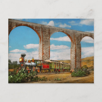 Zug - Das Aquädukt von Santiago de Querétaro 1885 Postkarte