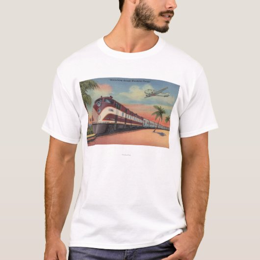 Zug, der durch Florida glättet T-Shirt (Vorderseite)