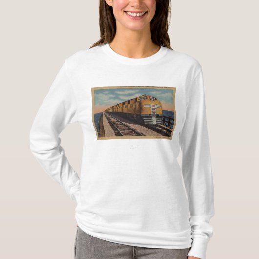 Zug, der Great Salt Lake, Ogden, Utah kreuzt T-Shirt (Vorderseite)