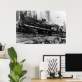 Zug, der Männer und Poster (Heimbüro)