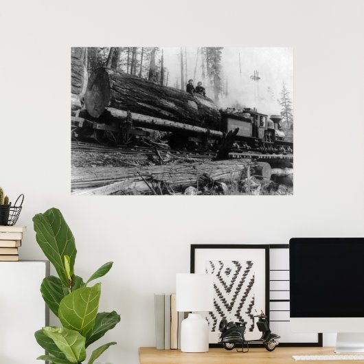 Zug, der Männer und Poster (Heimbüro)