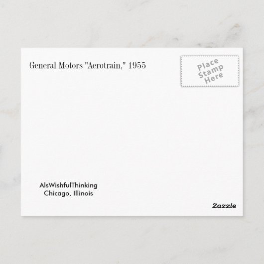 Zug der Zukunft! Postkarte (Rückseite)