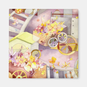 Zug des Blumen-Magneten Magnet
