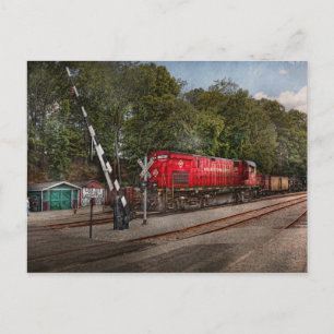 Zug - Diesel - Achten Sie auf die Lokomotive Postkarte