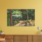 Zug durch den HolzstegMt. Lowe, CA Leinwanddruck (Insitu (Wohnzimmer))