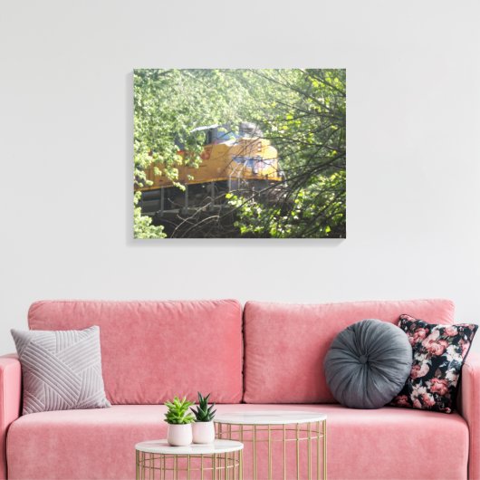 Zug durch den Wald Leinwanddruck (Insitu (Wohnzimmer))