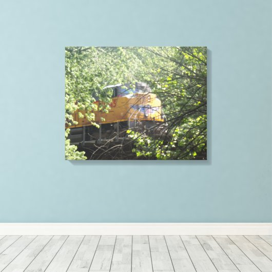 Zug durch den Wald Leinwanddruck (Insitu (Holzboden))