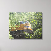 Zug durch den Wald Leinwanddruck (Vorderseite)