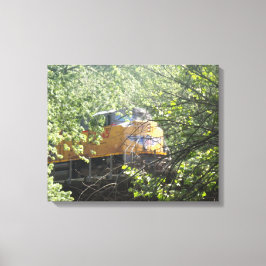 Zug durch den Wald Leinwanddruck