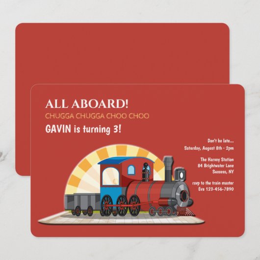 Zug Einladung (Vorne/Hinten)