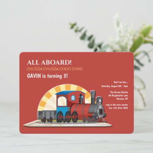 Zug Einladung (Stehend Vorderseite)