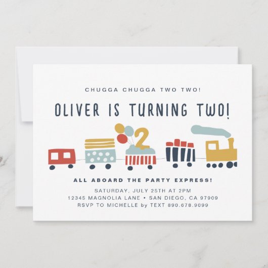 Zug Einladung ・ Chugga Chugga Zwei Zwei ・ Zwei Jah (Vorderseite)