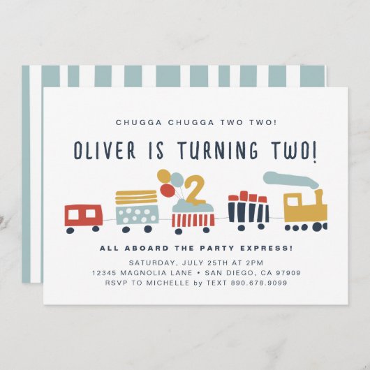 Zug Einladung ・ Chugga Chugga Zwei Zwei ・ Zwei Jah (Vorne/Hinten)