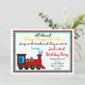 Zug-Einladungen, Choo Choo Einladung (Stehend Vorderseite)